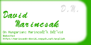 david marincsak business card